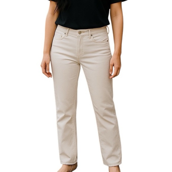 Michael Kors Straight Leg Jeans Cream - Picture 1 of 11